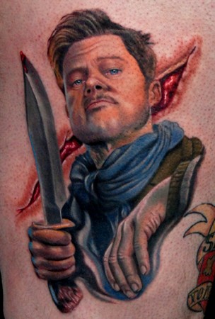 Tattoos - Brad Pitt as Lt. Aldo Raine - 43212